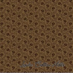 Tela trasera para patchwork tono sobre tono con florecitas en tonos chocolate ∙ Leida Cotton Hills