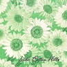 Tela trasera para patchwork tono sobre tono con estampados de girasoles en tonos verdes ∙ Leida Cotton Hills