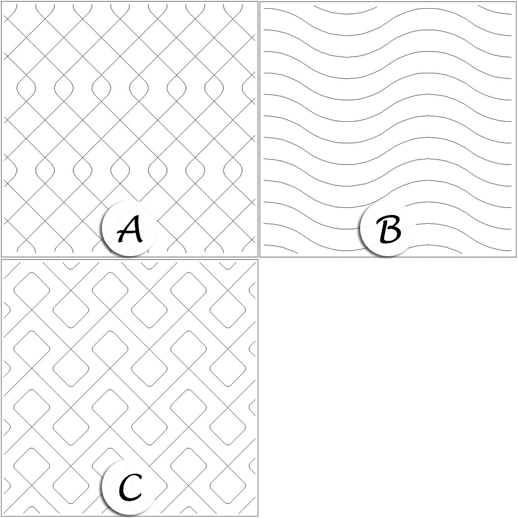 Dibujos para acolchado ligero profesional con máquina de brazo largo - Leida Cotton Hills